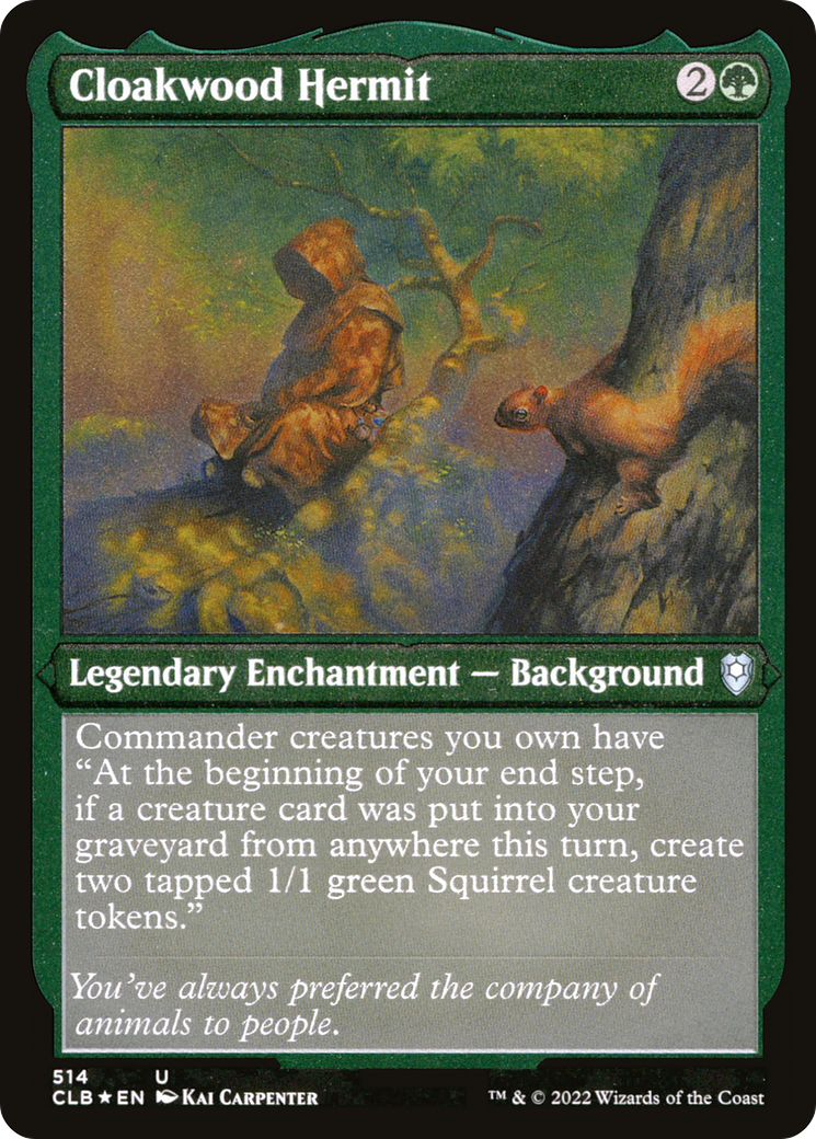 Cloakwood Hermit (CLB-514) [Commander Legends: Battle for Baldur's Gate] Foil