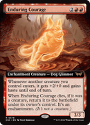 Enduring Courage (DSK-378) [Duskmourn: House of Horror]: (Extended Art, enchantment) Foil