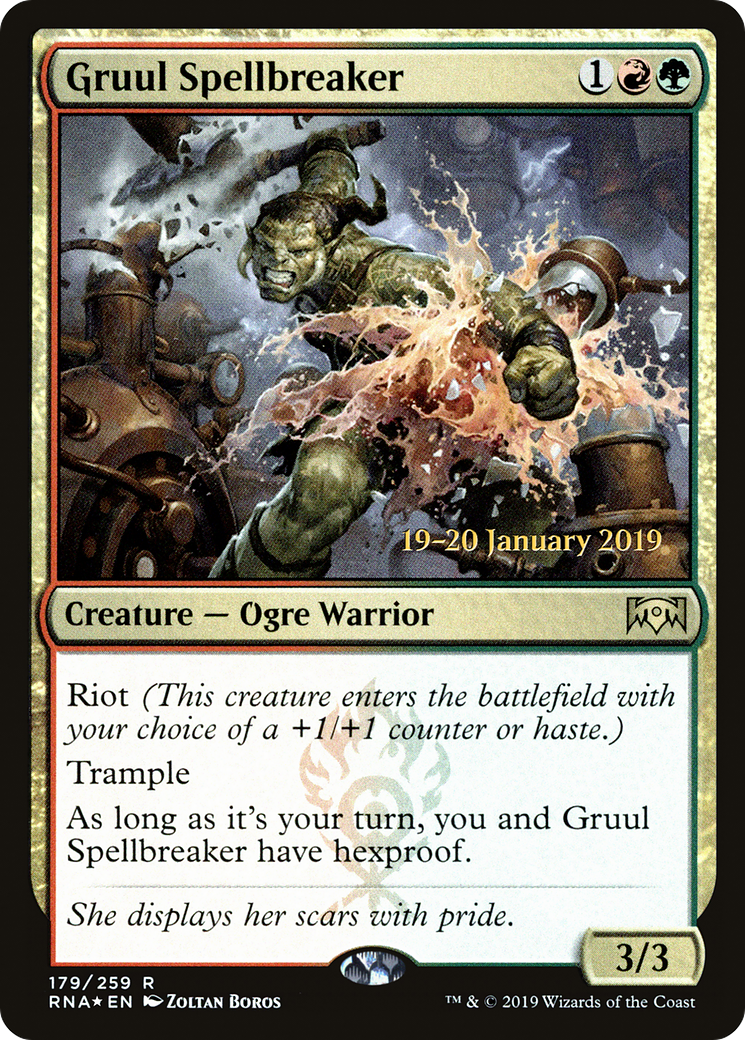 Gruul Spellbreaker (PRE-179S) [Ravnica Allegiance Promos] Foil
