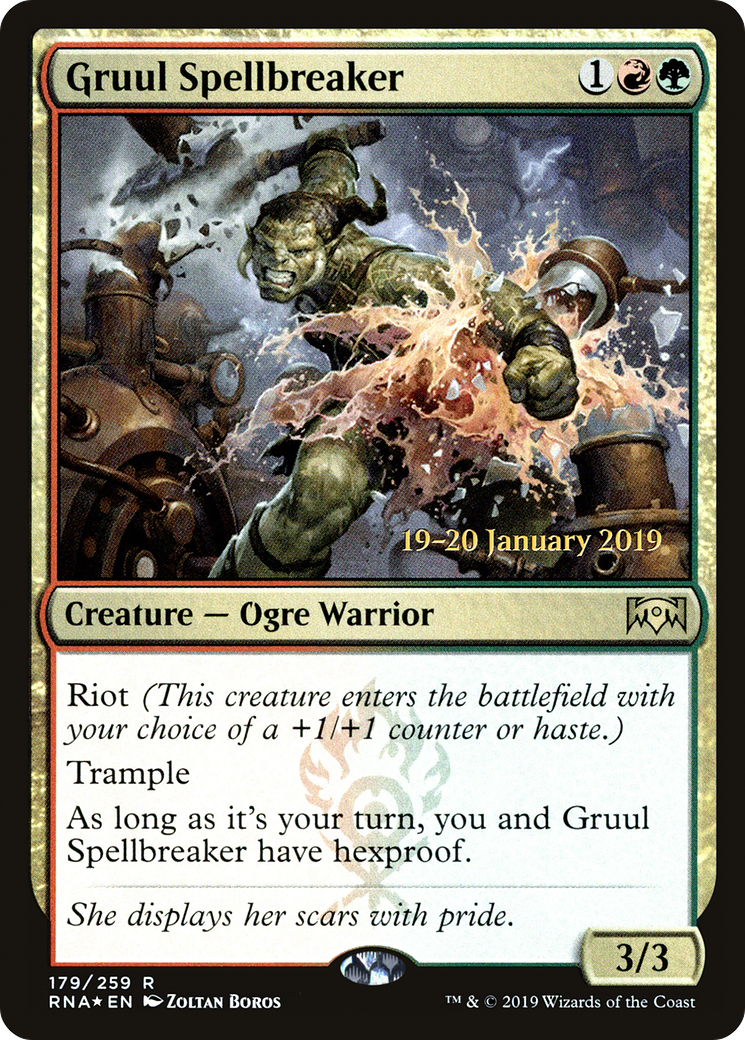 Gruul Spellbreaker (PRE-179S) [Ravnica Allegiance Promos] Foil