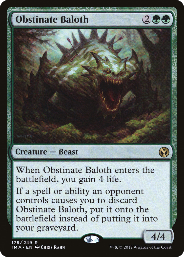Obstinate Baloth (IMA-179) [Iconic Masters] Foil