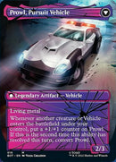 Prowl, Stoic Strategist // Prowl, Pursuit Vehicle (BOT-016) [Transformers]: (convertdfc, shatteredglass) (Borderless) Foil