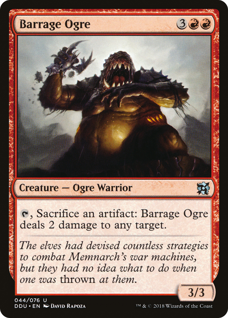 Barrage Ogre (DDU-044) [Duel Decks: Elves vs. Inventors]