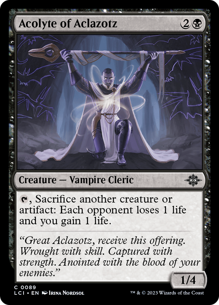 Acolyte of Aclazotz (LCI-089) [The Lost Caverns of Ixalan] Foil