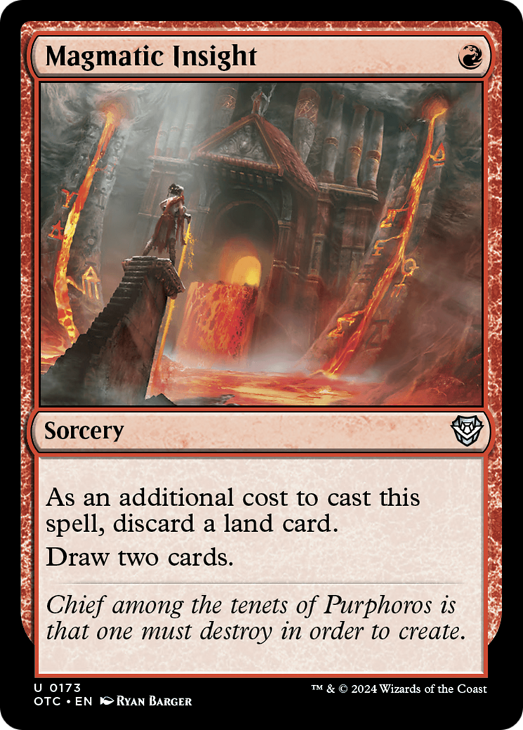 Magmatic Insight (OTC-173) [Outlaws of Thunder Junction Commander]