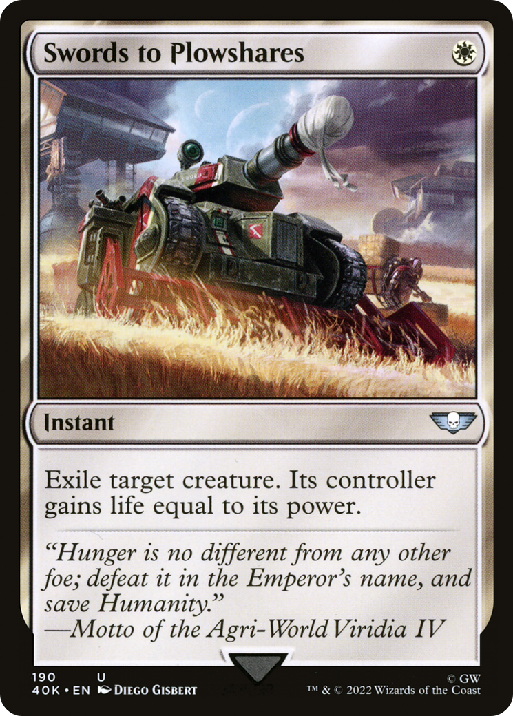Swords to Plowshares (40K-190) [Warhammer 40,000 Commander]