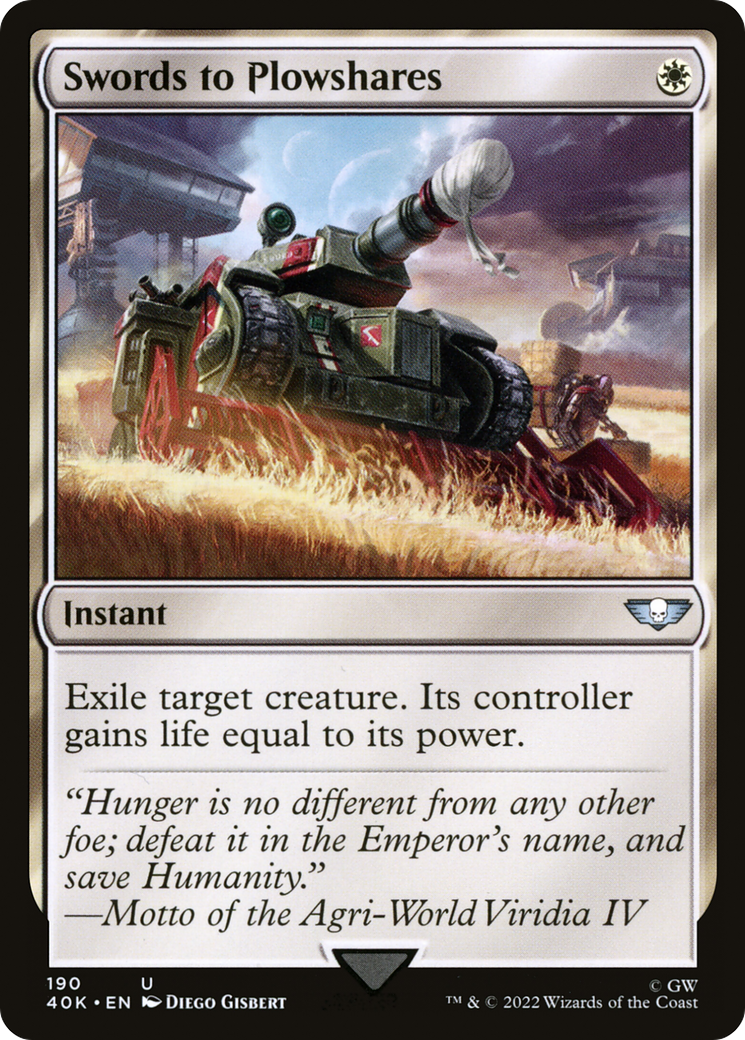 Swords to Plowshares (40K-190) [Warhammer 40,000 Commander]