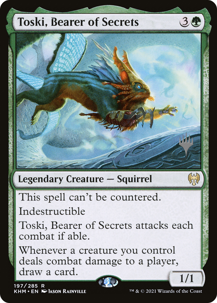 Toski, Bearer of Secrets (PPKHM-197P) [Promo Pack: Kaldheim Promos]