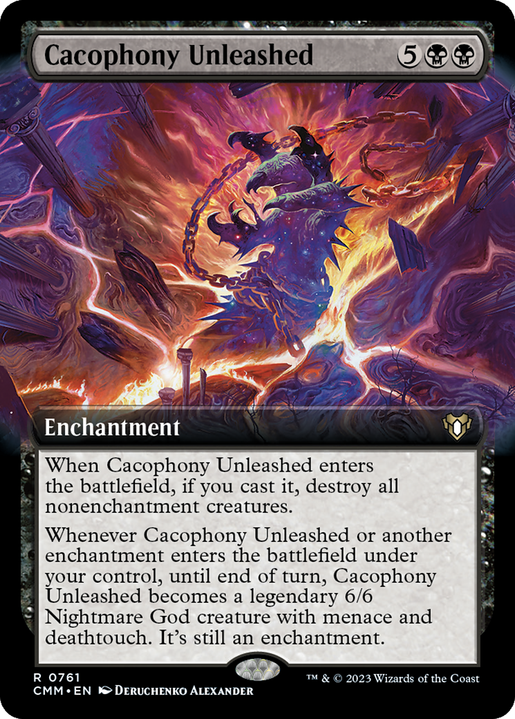 Cacophony Unleashed (CMM-761) [Commander Masters]: (Extended Art) Foil