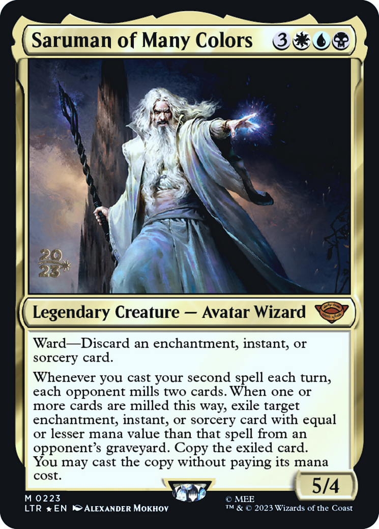 Saruman of Many Colors (PRE-223S) [Tales of Middle-earth Promos] Foil