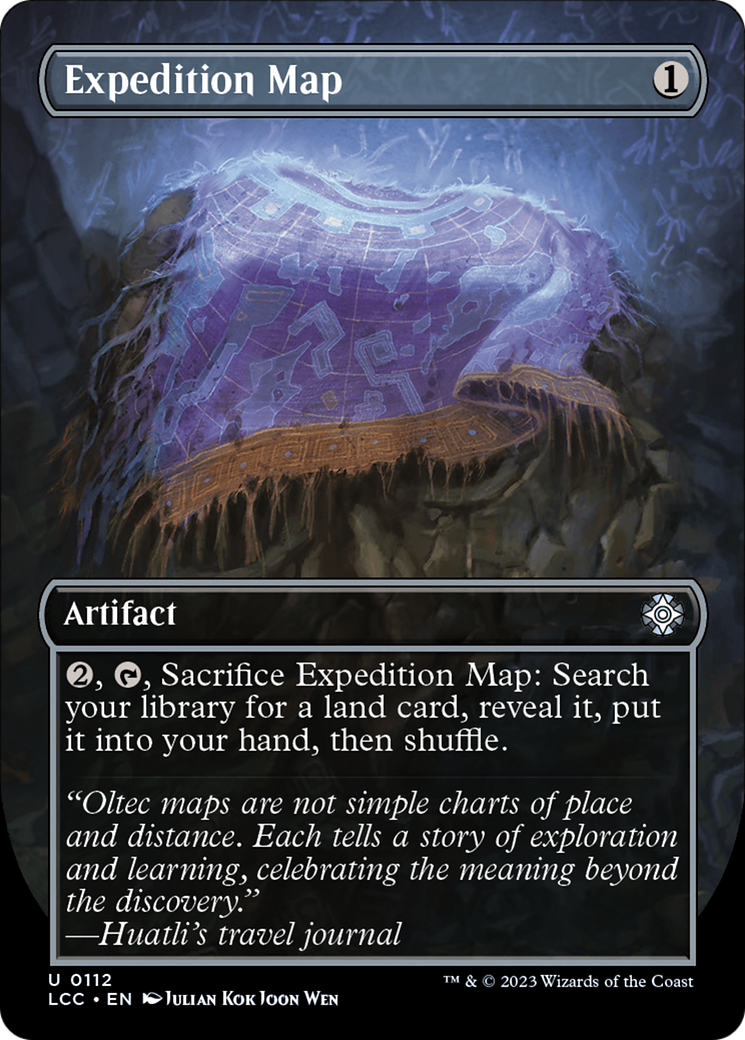 Expedition Map (LCC-112) [The Lost Caverns of Ixalan Commander] (Borderless) Foil