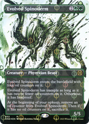 Evolved Spinoderm (ONE-452) [Phyrexia: All Will Be One]: (Showcase) (Borderless) Foil