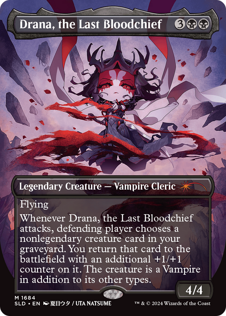 Drana, the Last Bloodchief (SLD-1684) [Secret Lair Drop] (Borderless) Foil