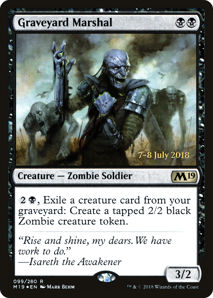 Graveyard Marshal (PRE-99S) [Core Set 2019 Promos] Foil