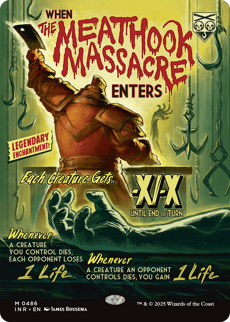 The Meathook Massacre (INR-486) [Innistrad Remastered]: (Showcase, enchantment) (Borderless) Foil