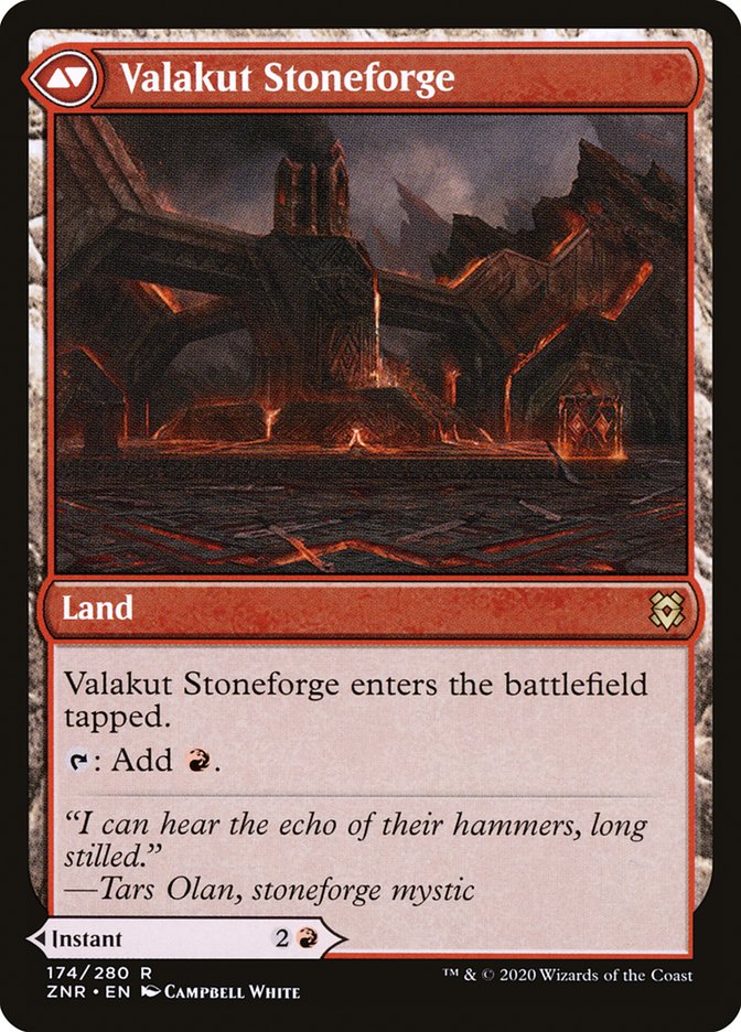 Valakut Awakening // Valakut Stoneforge (ZNR-174) [Zendikar Rising] Foil