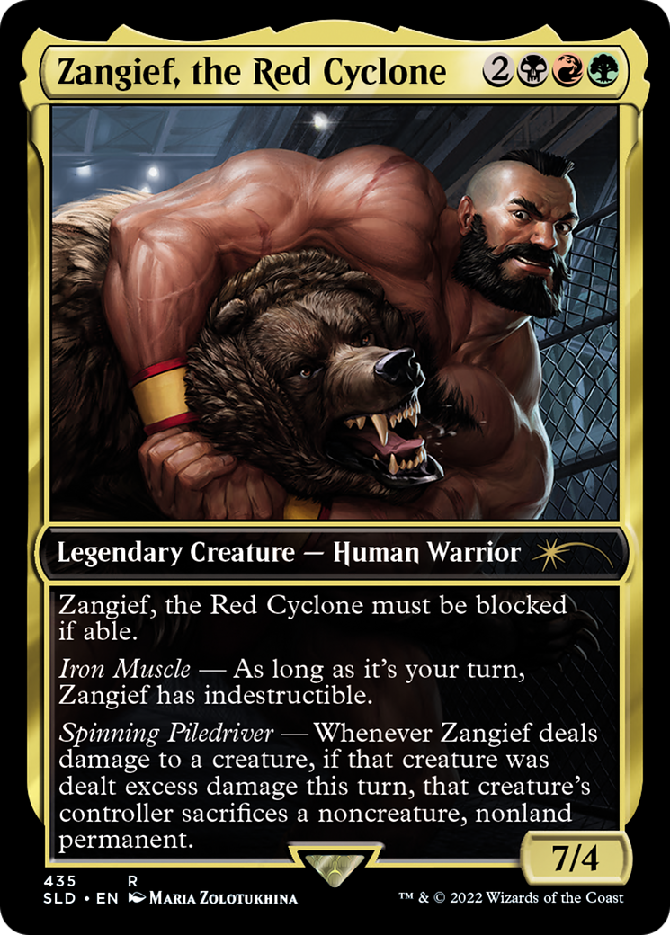 Maarika, Brutal Gladiator (SLD-435) [Secret Lair Drop] / Zangief, the Red Cyclone Foil