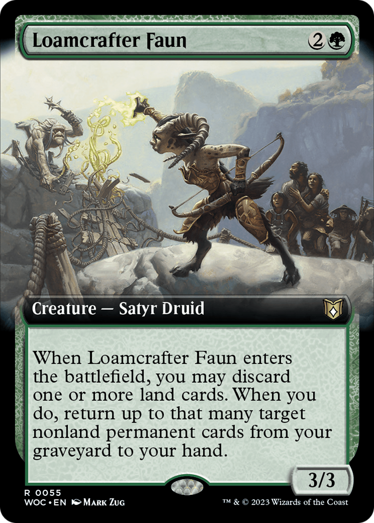 Loamcrafter Faun (WOC-055) [Wilds of Eldraine Commander]: (Extended Art)