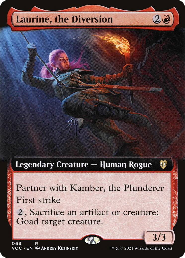 Laurine, the Diversion (VOC-063) [Crimson Vow Commander]: (Extended Art)