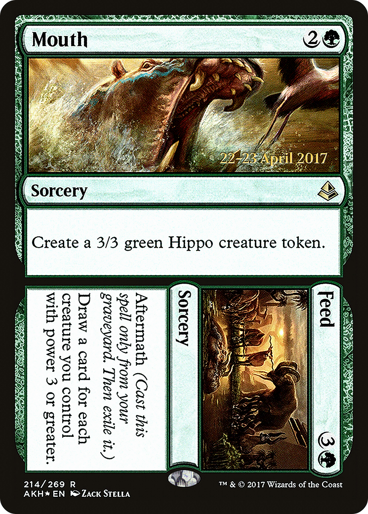 Mouth // Feed (PRE-214S) [Amonkhet Promos] Foil