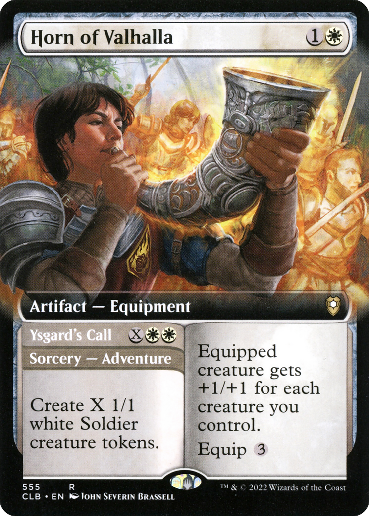 Horn of Valhalla // Ysgard's Call (CLB-555) [Commander Legends: Battle for Baldur's Gate]: (Extended Art)