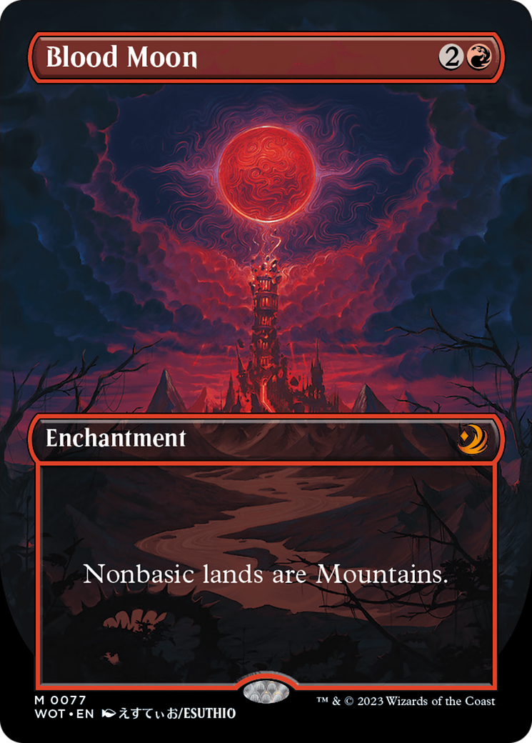 Blood Moon (WOT-077) [Wilds of Eldraine: Enchanting Tales] (Borderless) Foil