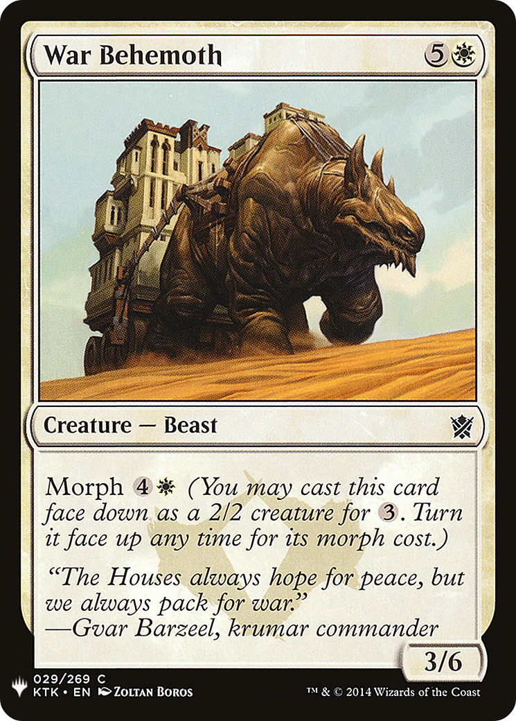 War Behemoth (LIST-KTK-29) [The List]