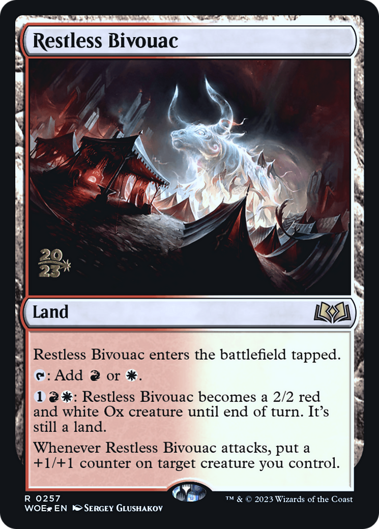 Restless Bivouac (PRE-257S) [Wilds of Eldraine Promos] Foil