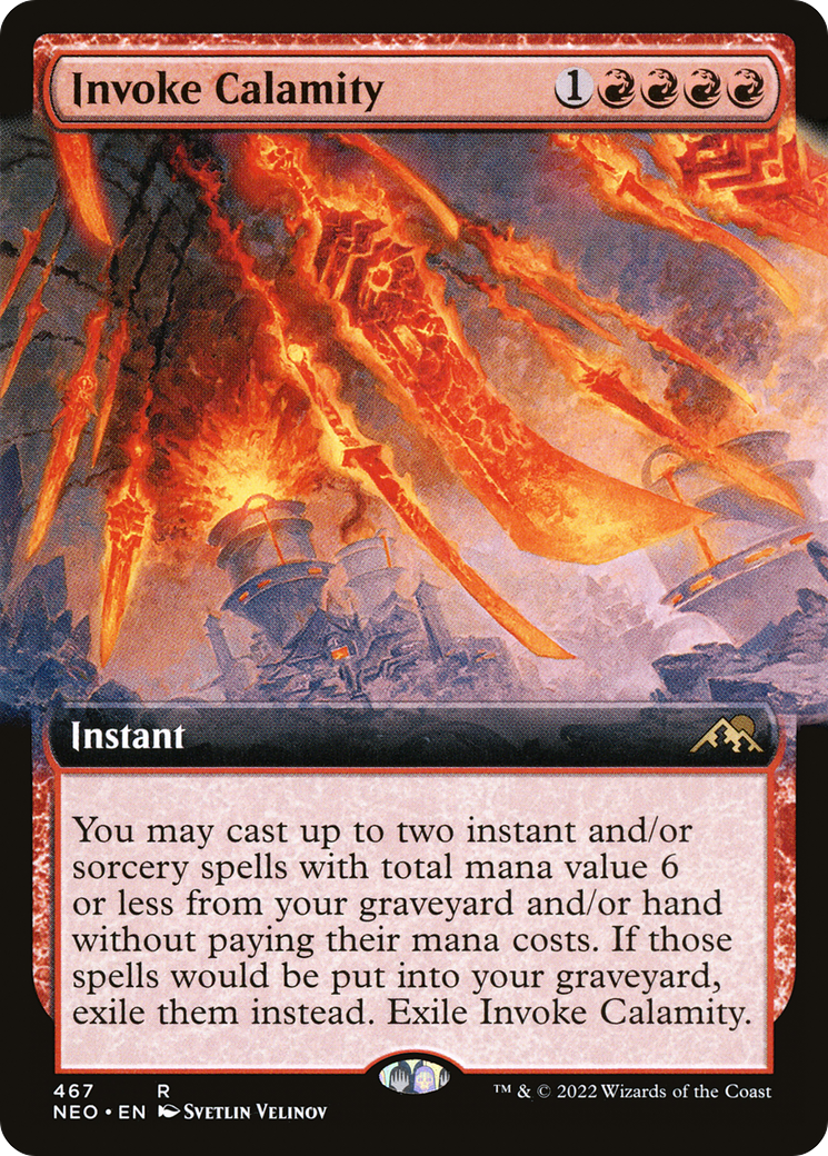 Invoke Calamity (Extended Art) (NEO-467) [Kamigawa: Neon Dynasty]