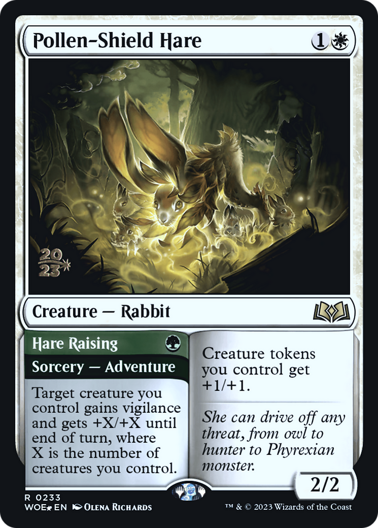 Pollen-Shield Hare // Hare Raising (PRE-233S) [Wilds of Eldraine Promos] Foil