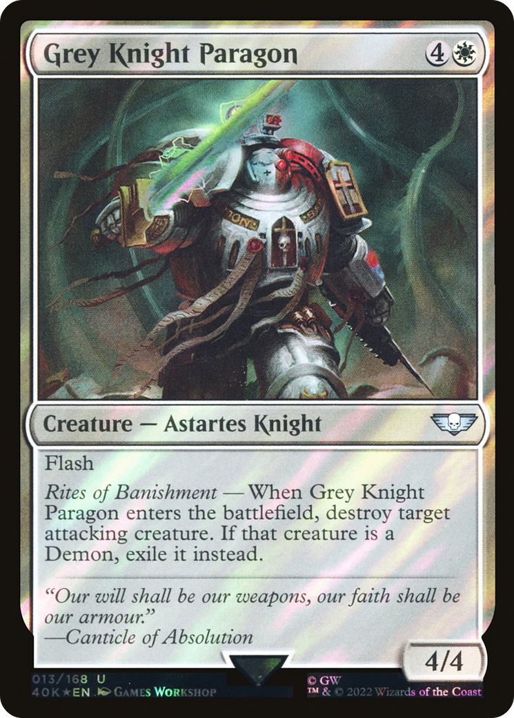 Grey Knight Paragon (Surge Foil) (40K-013) [Warhammer 40,000 Commander] Foil