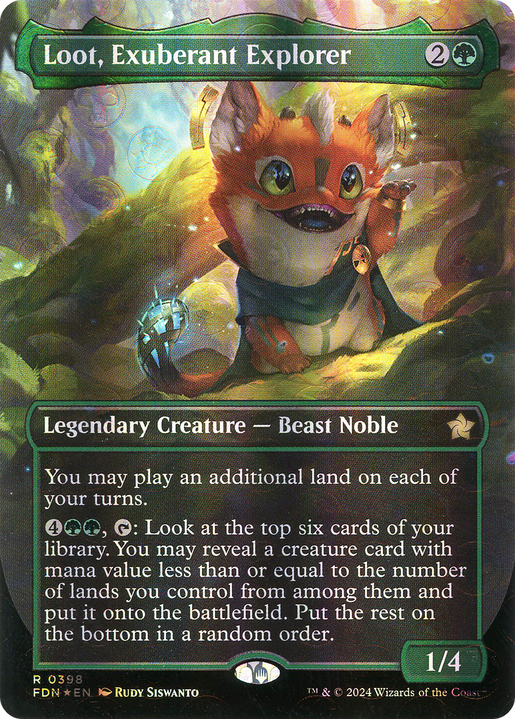 Loot, Exuberant Explorer (FDN-398) [Foundations] (Borderless) Foil