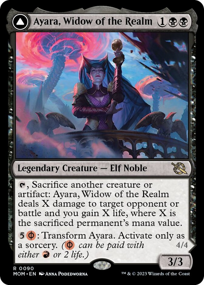 Ayara, Widow of the Realm // Ayara, Furnace Queen (MOM-090) [March of the Machine]