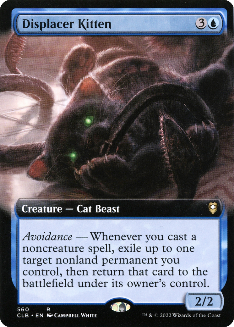 Displacer Kitten (CLB-560) [Commander Legends: Battle for Baldur's Gate]: (Extended Art) Foil