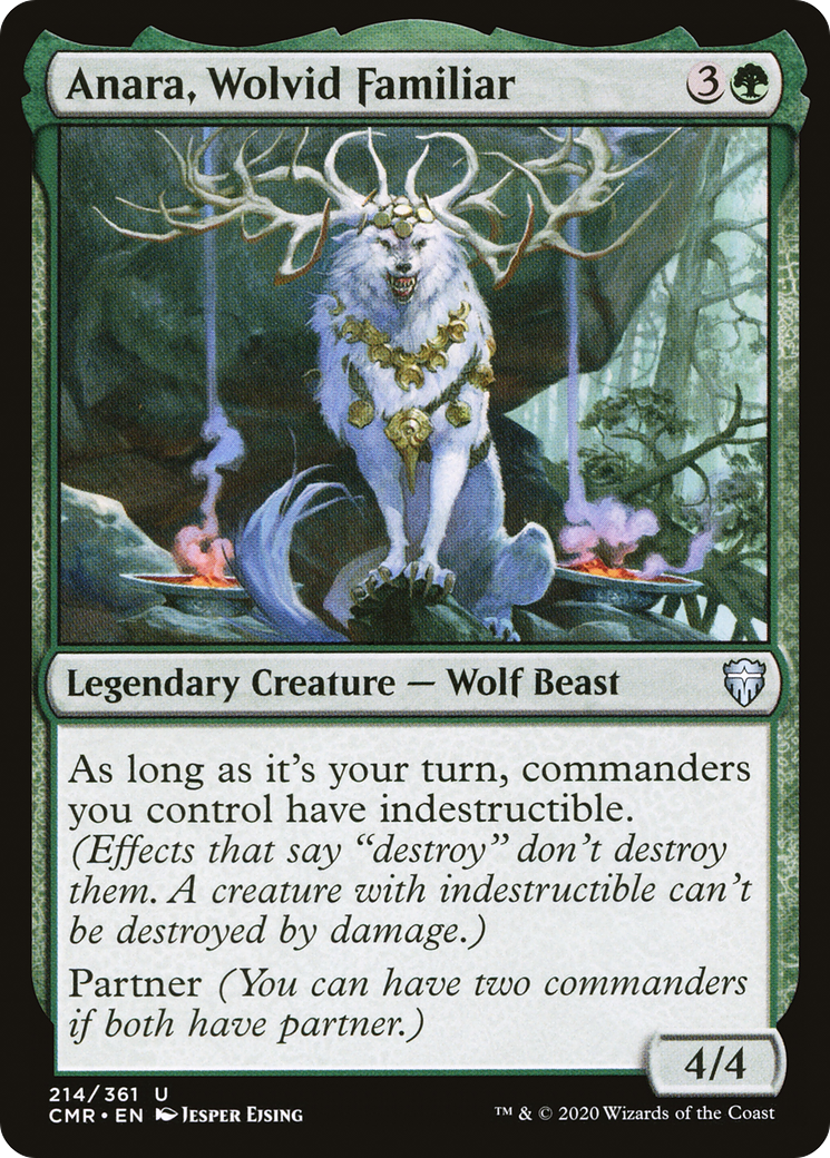 Anara, Wolvid Familiar (CMR-214) [Commander Legends] Foil
