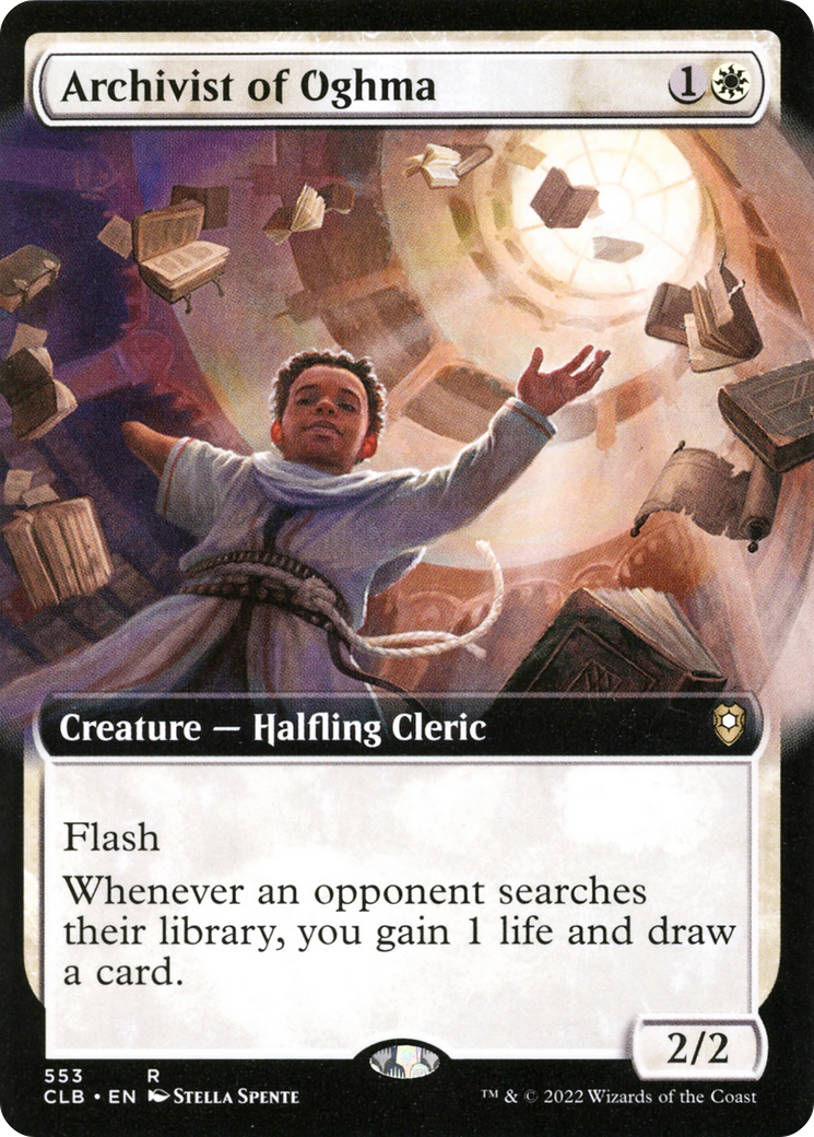 Archivist of Oghma (CLB-553) [Commander Legends: Battle for Baldur's Gate]: (Extended Art) Foil