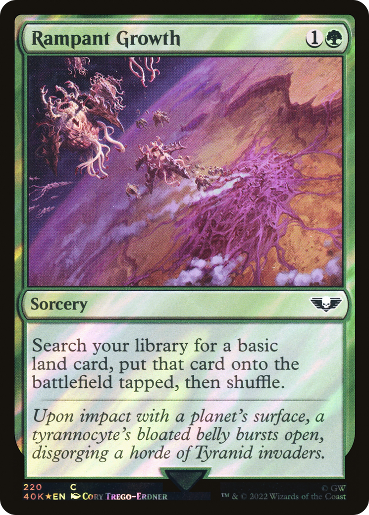 Rampant Growth (Surge Foil) (40K-220) [Warhammer 40,000 Commander] Foil