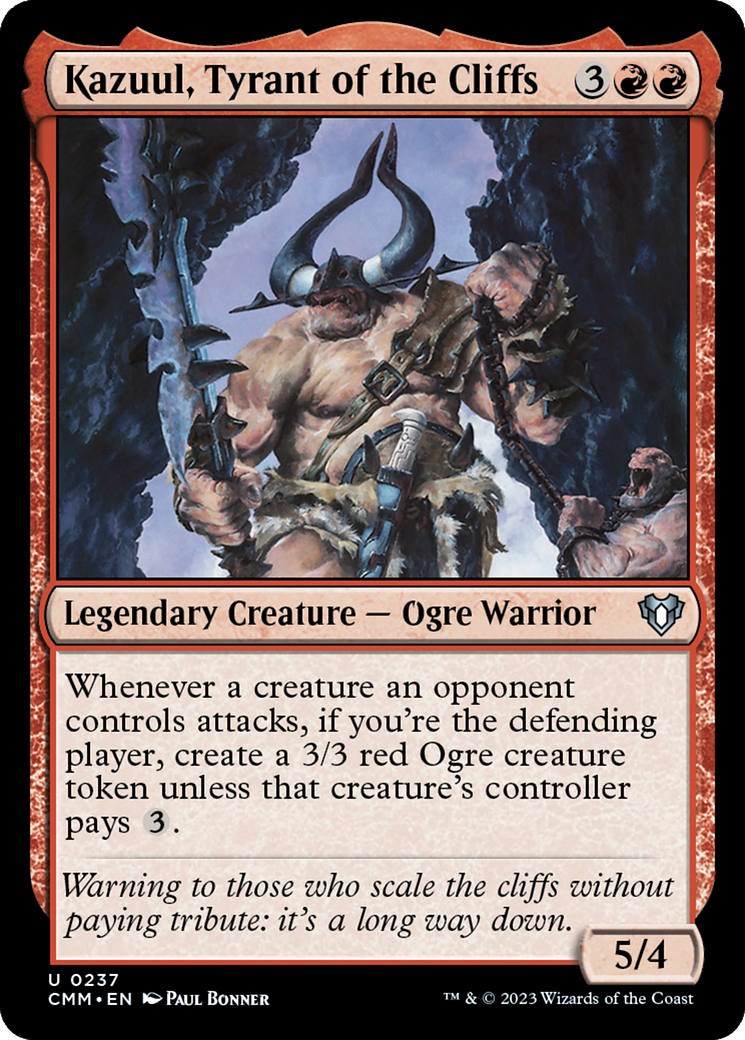 Kazuul, Tyrant of the Cliffs (CMM-237) [Commander Masters] Foil