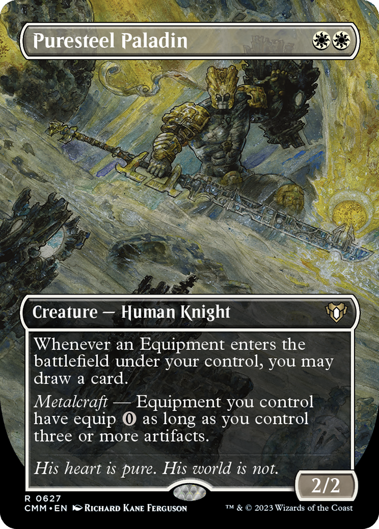 Puresteel Paladin (CMM-627) [Commander Masters] (Borderless) Foil