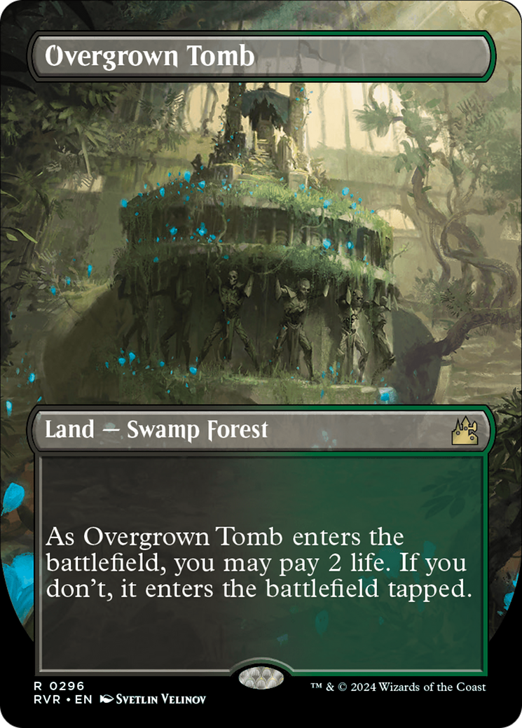 Overgrown Tomb (RVR-296) [Ravnica Remastered] (Borderless) Foil