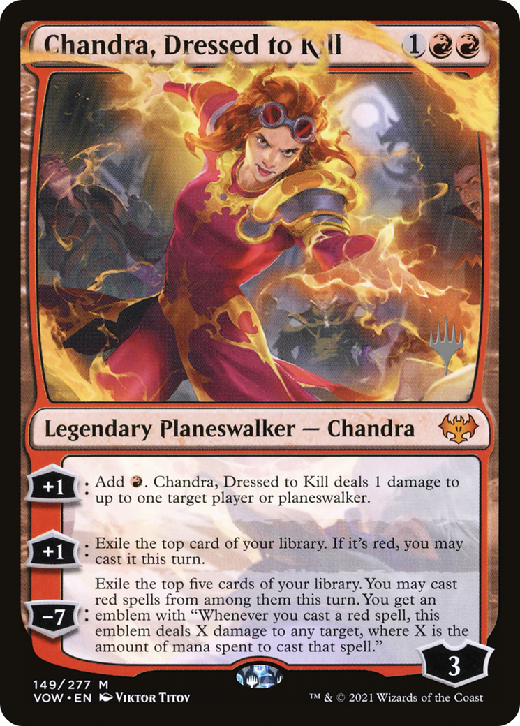 Chandra, Dressed to Kill (PPDMU-149P) [Innistrad: Crimson Vow Promos] Foil
