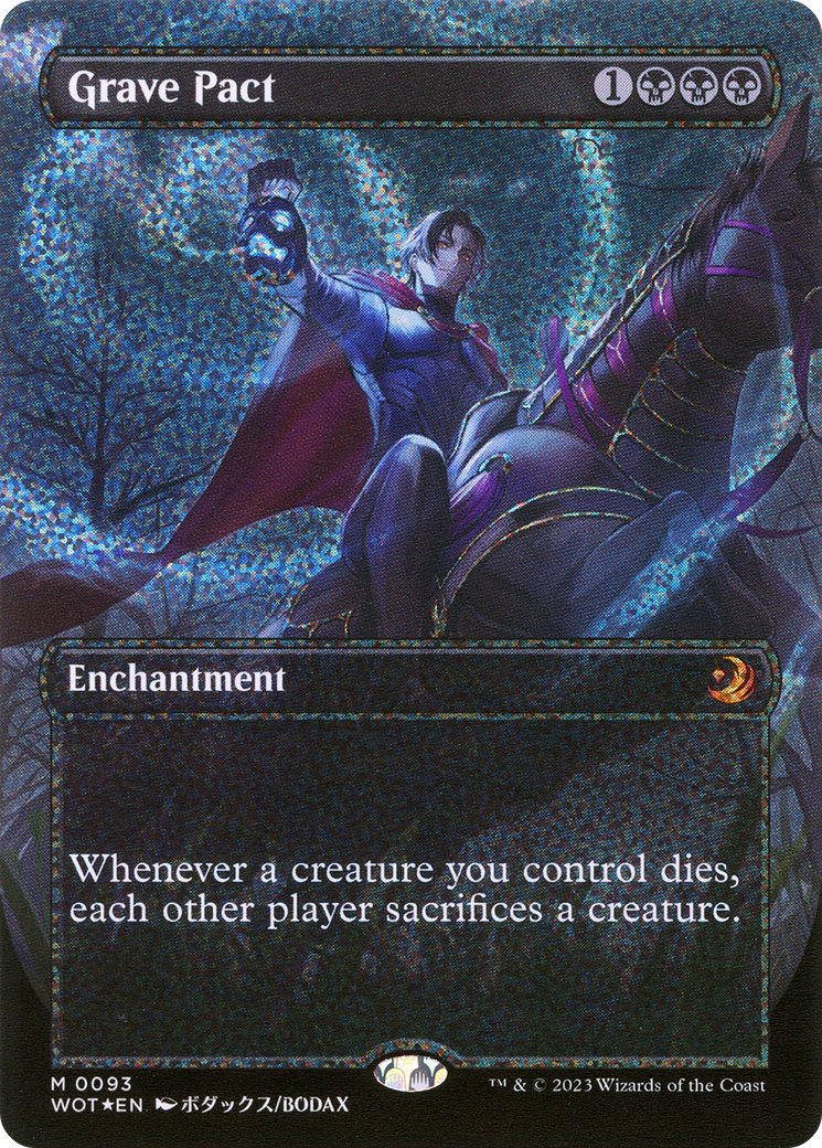 Grave Pact (Anime Borderless) (Confetti Foil) (WOT-093) [Wilds of Eldraine: Enchanting Tales] Foil