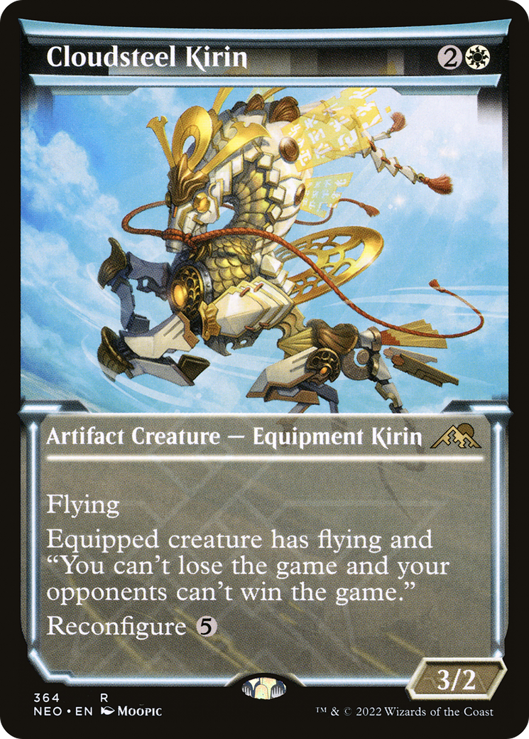Cloudsteel Kirin (NEO-364) [Kamigawa: Neon Dynasty]: (Showcase)