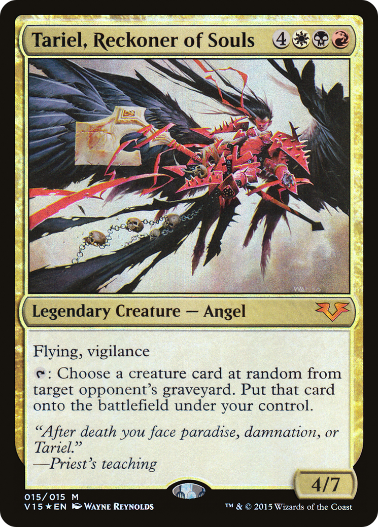 Tariel, Reckoner of Souls (V15-015) [From the Vault: Angels] Foil