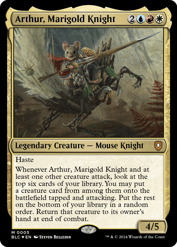 Arthur, Marigold Knight (BLC-005) [Bloomburrow Commander] Foil