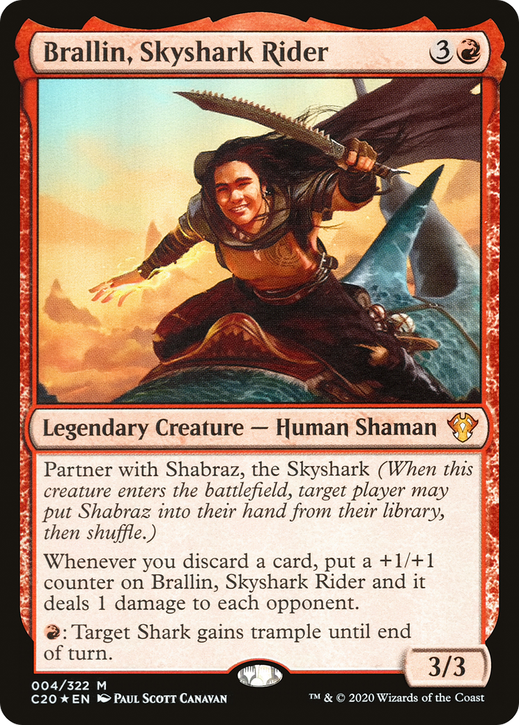 Brallin, Skyshark Rider (C20-004) [Commander 2020]