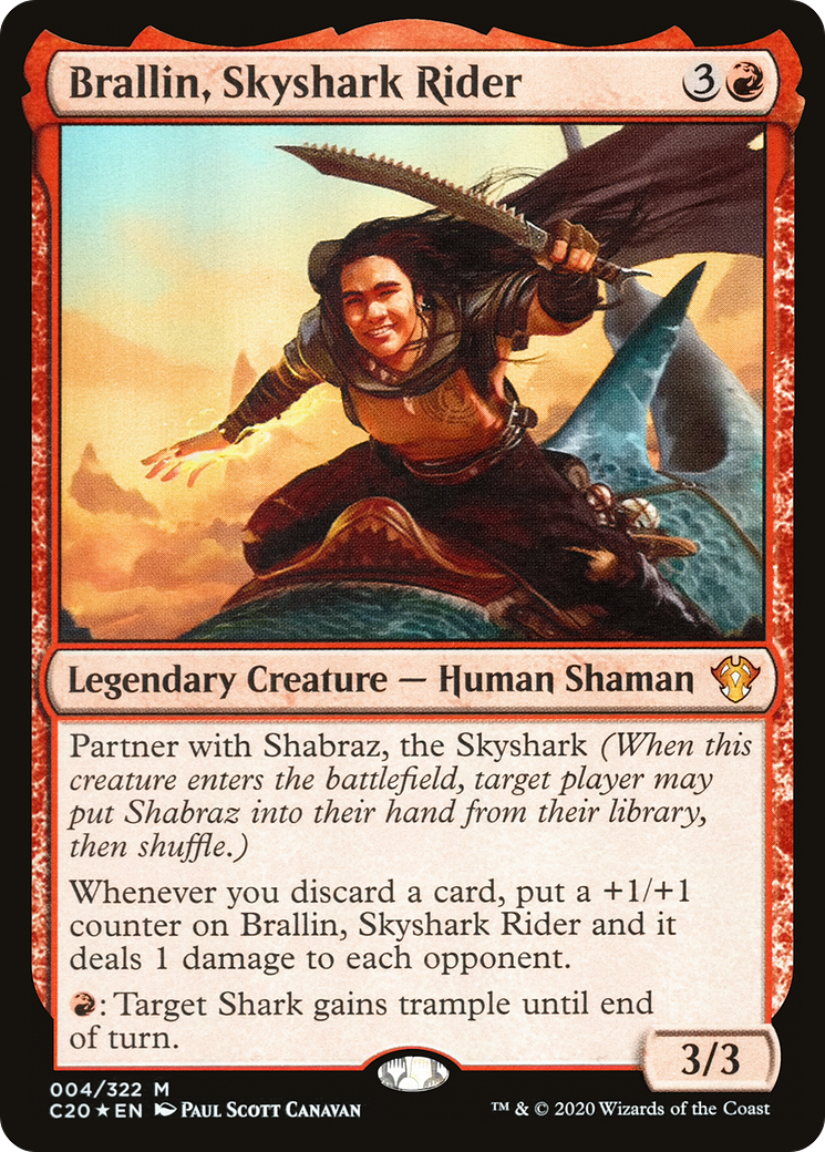 Brallin, Skyshark Rider (C20-004) [Commander 2020]