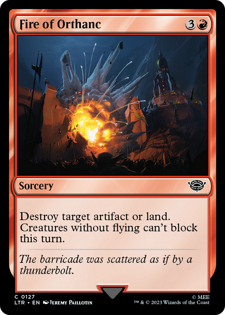 Fire of Orthanc (LTR-127) [The Lord of the Rings: Tales of Middle-earth] Foil