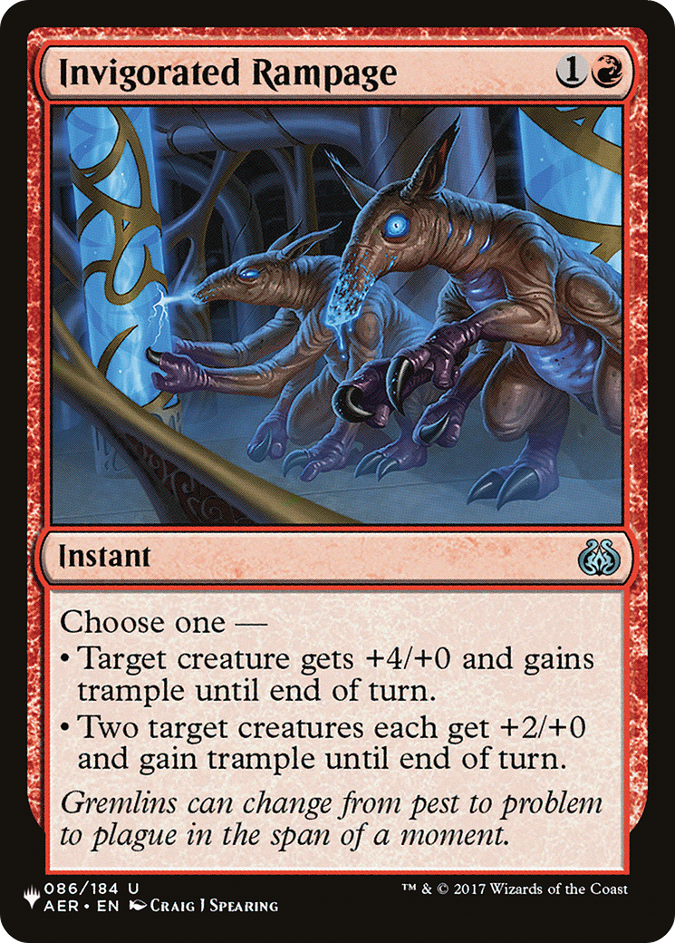 Invigorated Rampage (LIST-AER-86) [The List]