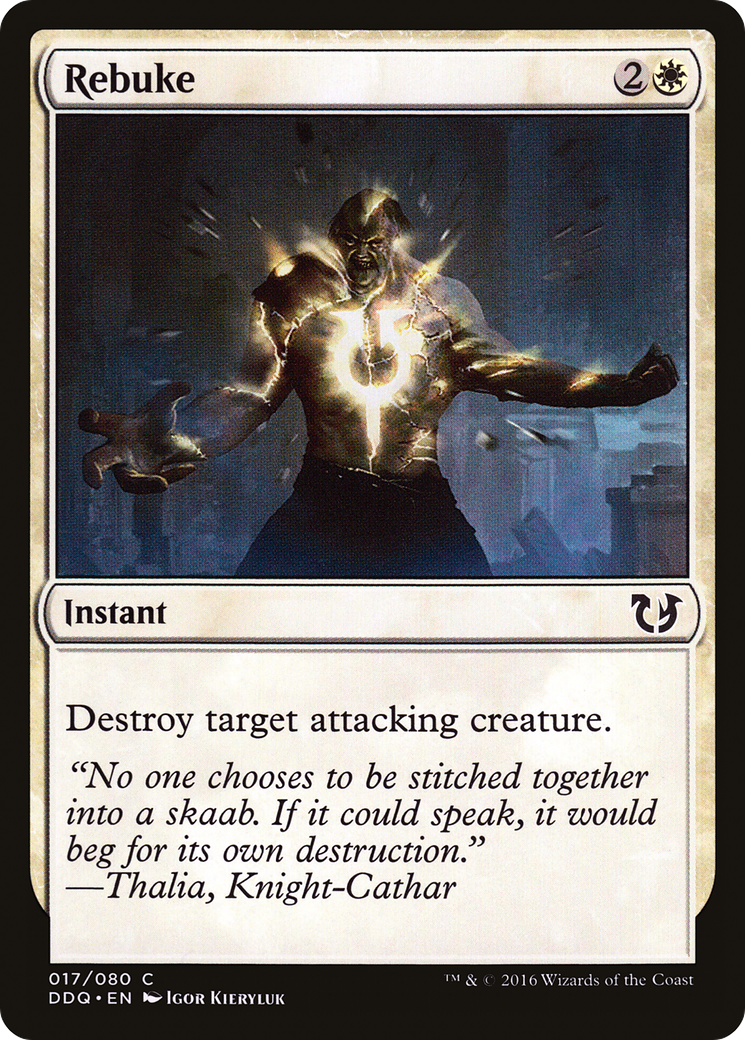 Rebuke (DDQ-017) [Duel Decks: Blessed vs. Cursed]